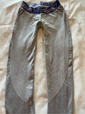 Gymshark Leggings with Purple Logo Waistband